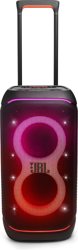JBL Partybox Stage 320 - Draadloze Bluetooth Party Speaker - Op Wielen - Uitschuifbare Hangreep - LED verlichting - 18 uur - Spatwaterdicht - Zwart