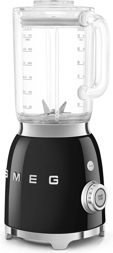 SMEG BLF03BLEU - Blender - Zwart - 800W - 1,5L - Jaren '50 Stijl