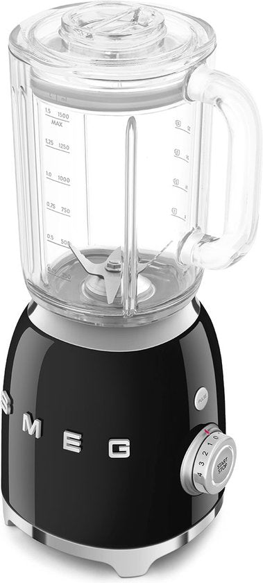 SMEG BLF03BLEU - Blender - Zwart - 800W - 1,5L - Jaren '50 Stijl