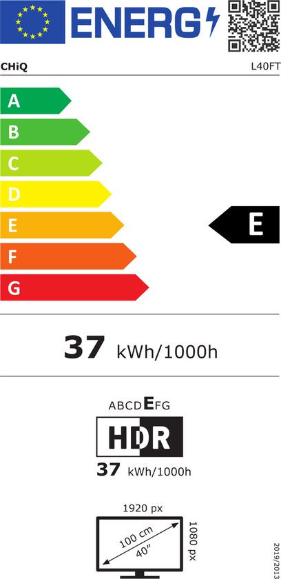 CHiQ L40FT - Smart TV 40 Inch - Full HD - Google TV - Randloos Metal Design - Dolby Audio - Nieuw