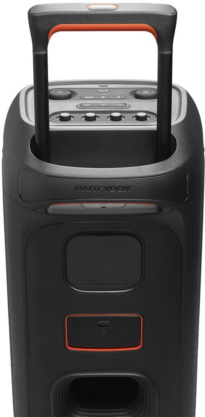 JBL Partybox Stage 320 - Draadloze Bluetooth Party Speaker - Op Wielen - Uitschuifbare Hangreep - LED verlichting - 18 uur - Spatwaterdicht - Zwart
