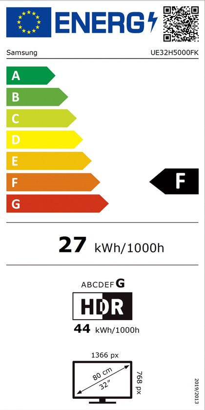 Samsung UE32H5000F - 32 inch - HD LED - 2025 + 3 jaar extra garantie - Smart TV
