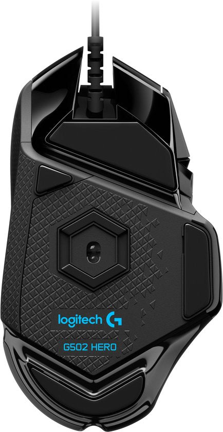 Logitech G502 HERO - Bedrade Gaming Muis - 25.600 DPI - Rechtshandig - Zwart