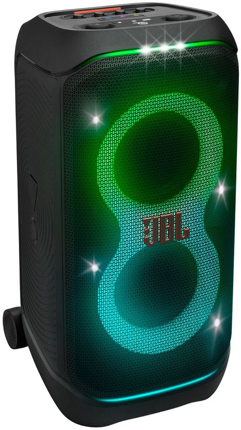 JBL Partybox Stage 320 - Draadloze Bluetooth Party Speaker - Op Wielen - Uitschuifbare Hangreep - LED verlichting - 18 uur - Spatwaterdicht - Zwart