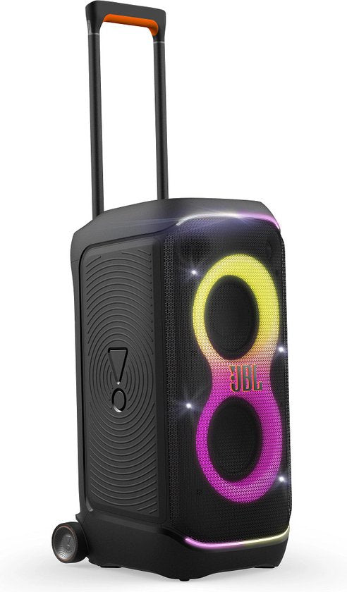 JBL Partybox Stage 320 - Draadloze Bluetooth Party Speaker - Op Wielen - Uitschuifbare Hangreep - LED verlichting - 18 uur - Spatwaterdicht - Zwart