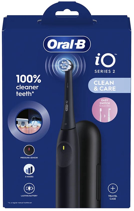 Oral-B iO2 Night Black Elektrische Tandenborstel - 1 Opzetborstel - 1 Reisetui