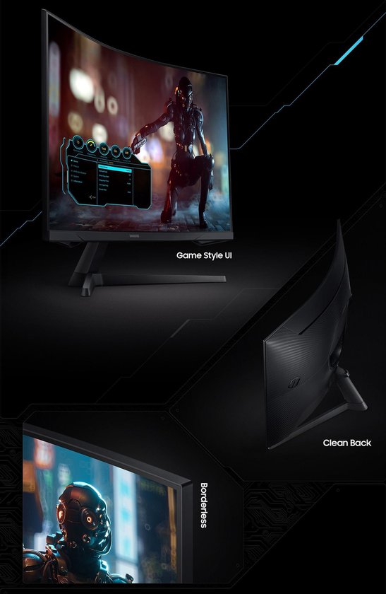 Samsung Odyssey G5 LC34G55TWWPXEN - QHD Ultrawide Curved Gaming Monitor - 165Hz - 34 Inch