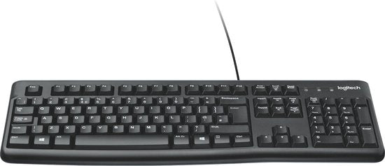 Logitech K120 - Bedraad Toetsenbord - QWERTY - ISO - Zwart