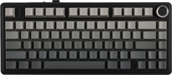 EPOMAKER x AULA F75 - Zwart/Grijs - Mechanisch Draadloos Toetsenbord - RGB - 75% - QWERTY - Gaming Keyboard - Leobog Reaper Switch