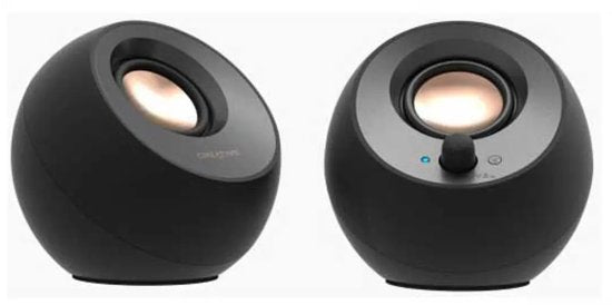 Creative Pebble V3 Luidspreker voor PC en laptops (Zwart) - Bluetooth 5.0, AUX, USB-C met meegeleverde USB-C naar USB-A converter