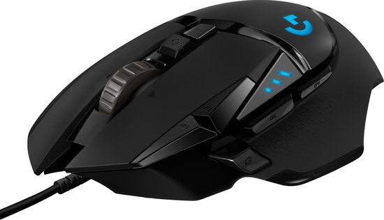Logitech G502 HERO - Bedrade Gaming Muis - 25.600 DPI - Rechtshandig - Zwart