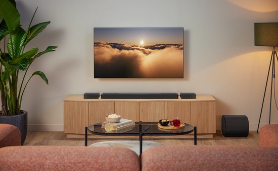 JBL Bar 1300MK2 - 11.1.4 Dolby Atmos Soundbar - 2470W Home Cinema Systeem - Nieuwe 1200W Draadloze Subwoofer - DTS:X - Afneembare Surround Speakers - HDMI eARC - WiFi & AirPlay - Zwart