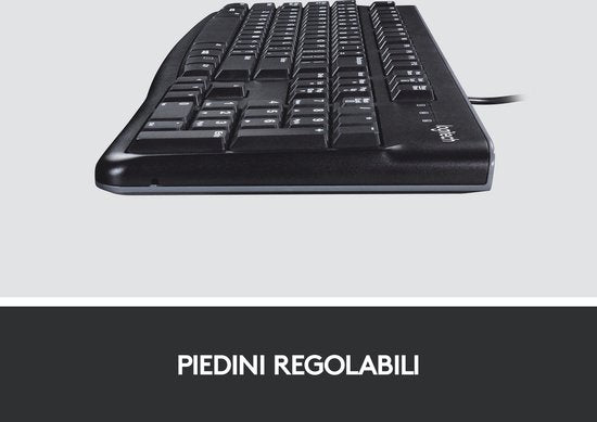 Logitech K120 - Bedraad Toetsenbord - QWERTY - ISO - Zwart