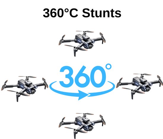 SefSay Ultra Max Drone - Drone met dubbele ESC HD camera - Obstakel Ontwijking - Borstelloze motoren - 3 batterijen en een opbergtas - Geschikt voor kinderen en volwassenen