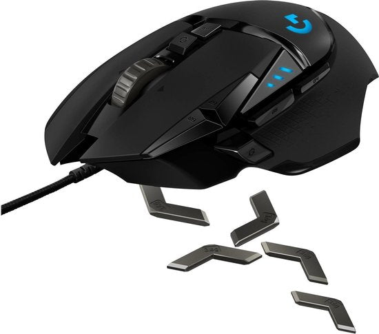 Logitech G502 HERO - Bedrade Gaming Muis - 25.600 DPI - Rechtshandig - Zwart