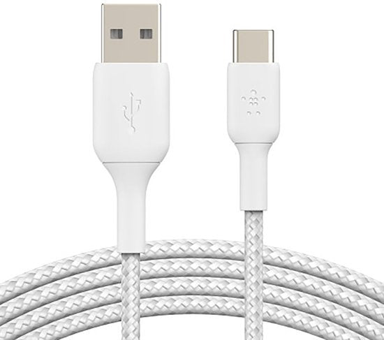 Belkin Braided USB-C naar USB kabel - 3m - wit