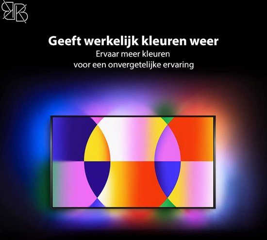 Glowinh Premium Tv Backlight- Led Verlichting - 55-65 Inch -Ambilight - Ambient Light - Led Verlichting TV - Ledstrips - Ledstrip -Led Light Strips - App Gebruik Tuya/Smartlife- Led Strips - Led Light - Gaming - Tv - Laptop - Alexia & Google