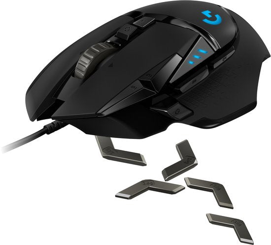 Logitech G502 HERO - Bedrade Gaming Muis - 25.600 DPI - Rechtshandig - Zwart