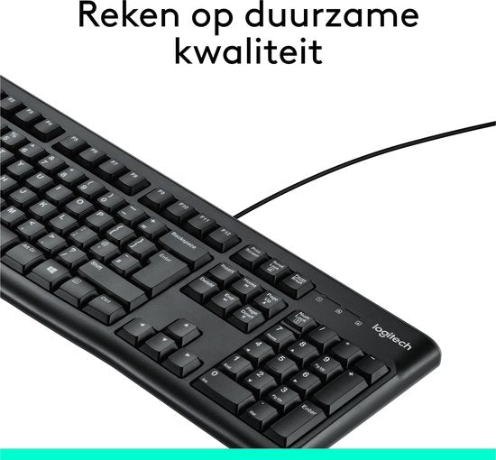 Logitech K120 - Bedraad Toetsenbord - QWERTY - ISO - Zwart