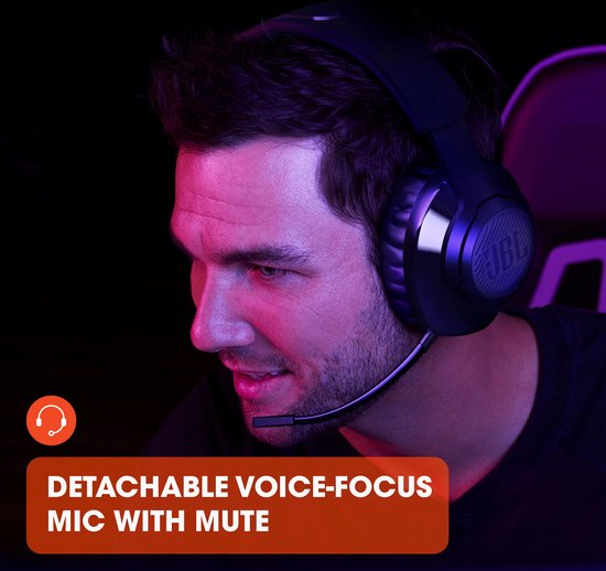 JBL Quantum 350 Wireless - Draadloze Gaming Headset - 2.4GHz USB Dongle - Lage Latency - Over-ear met Afneembare Microfoon - 22 uur batterij - JBL Quantum Engine Software - Zwart
