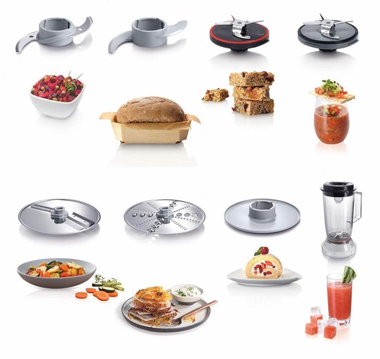 Bosch MCM3501M MultiTalent 3 - Keukenmachine - 800W - Foodprocessor - Zwart/RVS