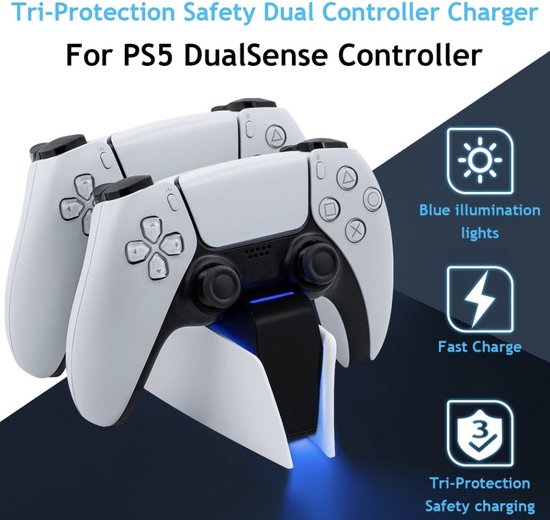 Oplaadstation geschikt voor Playstation 5 | Geschikt voor Sony PS5 | Dual charge | LED Indicatie | Charging station