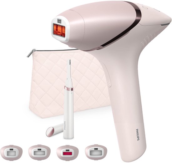 Philips Lumea IPL 9900 Series - IPL Ontharingsapparaat - AI haarvermindering analyse - 4 opzetstukken met trimmer - BRP959/00