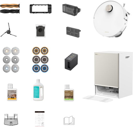 Dreame Matrix10 Ultra White – Robotstofzuiger én dweil met automatische dweilwissel – 30.000 Pa zuigkracht – 100°C zelfreinigend systeem – Voor tapijt, harde vloeren en drempels