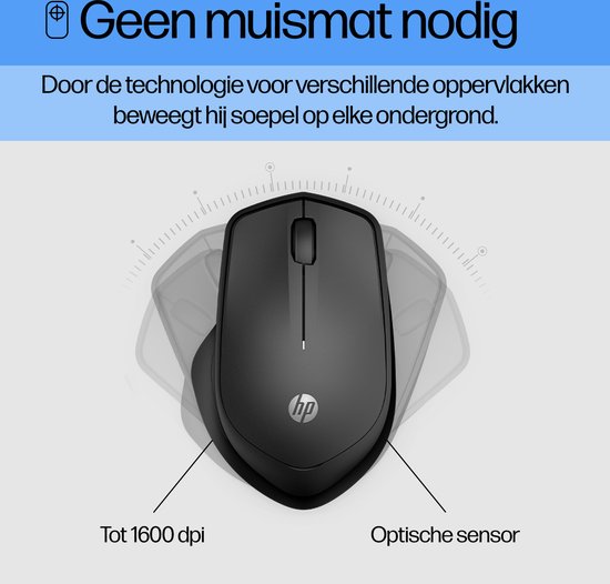 HP 280M - Draadloze Muis - Extra stil - Ergonomisch - Zwart
