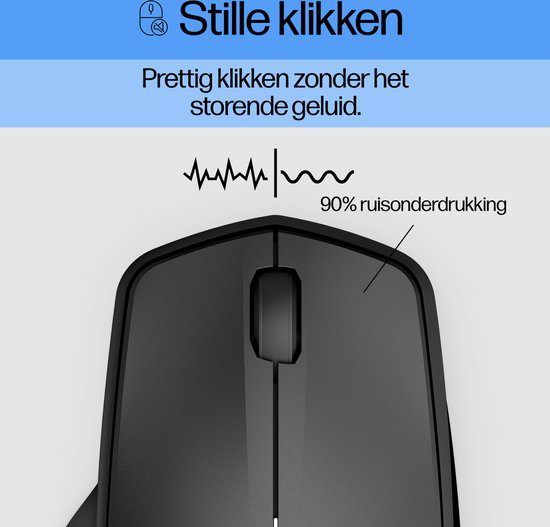 HP 280M - Draadloze Muis - Extra stil - Ergonomisch - Zwart
