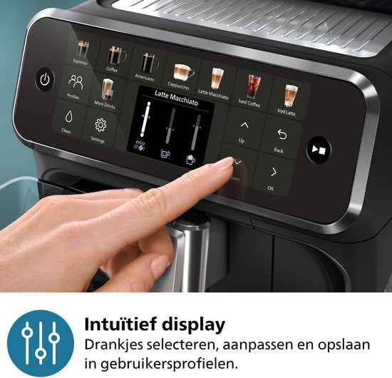 Philips 5500 Series - Espressomachine - 20 Warme & Koude Dranken - LatteGo Melksysteem - 40% Stiller - QuickStart - AquaClean Filter - Volautomatisch - Zwart - Koffiemachine met bonen - EP5541/50