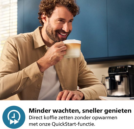 Philips 5500 Series - Espressomachine - 20 Warme & Koude Dranken - LatteGo Melksysteem - 40% Stiller - QuickStart - AquaClean Filter - Volautomatisch - Zwart - Koffiemachine met bonen - EP5541/50