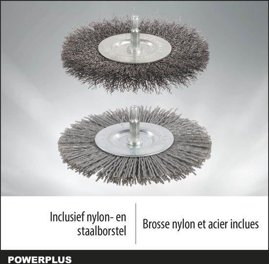 Powerplus Telescopische Elektrische Onkruidverwijderaar - met Nylon en Staal borstel, tuingereedschap voor onkruidbestrijding
