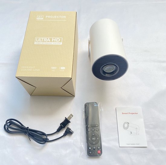 Ultieme Draagbare WiFi 6 Mini Beamer - 200 ANSI Lumen - Projector Streamen - BT 5.0 - Android - Home Cinema