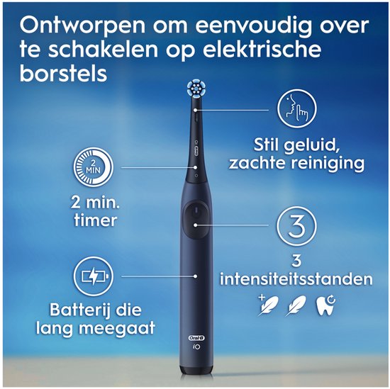 Oral-B iO2 Dark Blue - Elektrische Tandenborstel - Reisetui