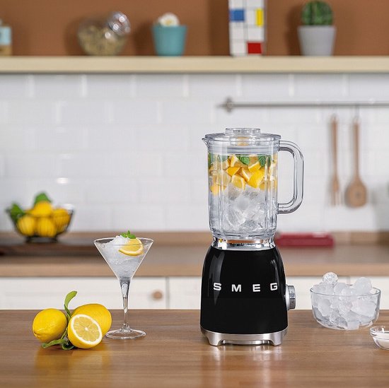 SMEG BLF03BLEU - Blender - Zwart - 800W - 1,5L - Jaren '50 Stijl