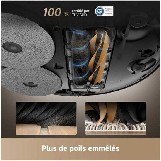 Dreame X50 Ultra Complete - Robotstofzuiger met dweilfunctie - Geschikt voor huisdierharen - Complete Accessoires kit - Eenvoudig schoonmaken van laag meubilair - Zwart