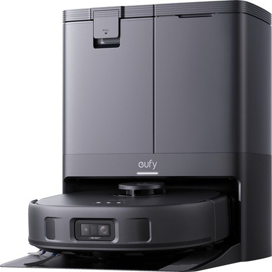 eufy X10 Pro Omni Robot Stofzuiger en Mop - 8.000 Pa zuigkracht - Dubbele dweilpads met 12 mm auto-lift en tapijtdetectie - Herkent 100+ objecten voor obstakelvermijding - Alles-in-één station voor dagelijks onderhoud
