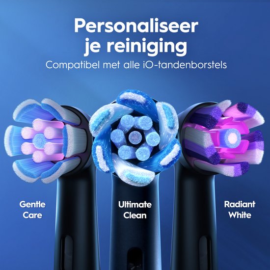 Oral-B iO 3 Elektrische Tandenborstel - Duo Zwart en Roze - inclusief Reisetui