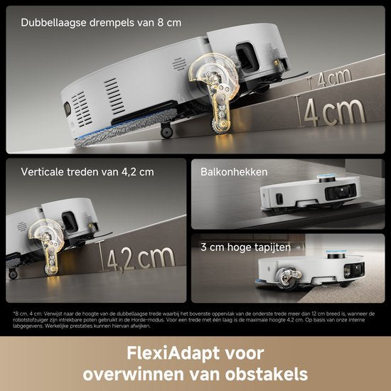 Dreame Matrix10 Ultra White – Robotstofzuiger én dweil met automatische dweilwissel – 30.000 Pa zuigkracht – 100°C zelfreinigend systeem – Voor tapijt, harde vloeren en drempels