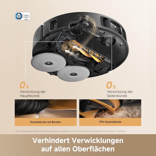 Dreame Robotstofzuiger L50s Pro Ultra - Robotstofzuiger met dweilfunctie - Automatisch Leegstation - 30.000 Pa zuigkracht - Geschikt voor huisdierharen - DryBoard - Zwart