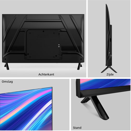 CHiQ LF32FT - Smart TV 32 Inch - Full HD - Metalen Randloos - Google TV - Dolby Audio - HDMI - Nieuw