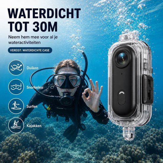 WINNES Mini Action Camera 1080P HD – WiFi Sportcamera / Bodycam met 120° Groothoeklens, Magnetische Clip & Lanyard – Handsfree POV Camera voor Fietsen, Motor, Reizen, Vloggen, Dashcam & Huisdieren