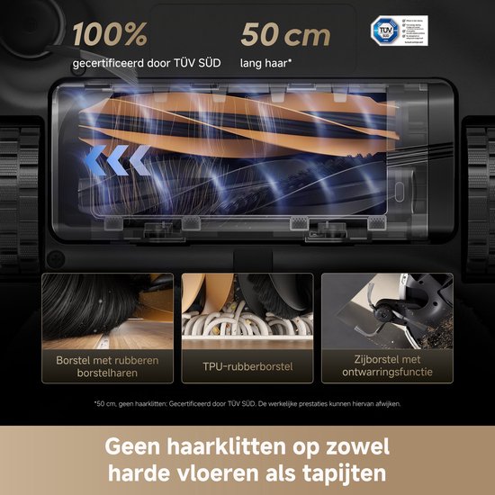 Dreame Matrix10 Ultra White – Robotstofzuiger én dweil met automatische dweilwissel – 30.000 Pa zuigkracht – 100°C zelfreinigend systeem – Voor tapijt, harde vloeren en drempels