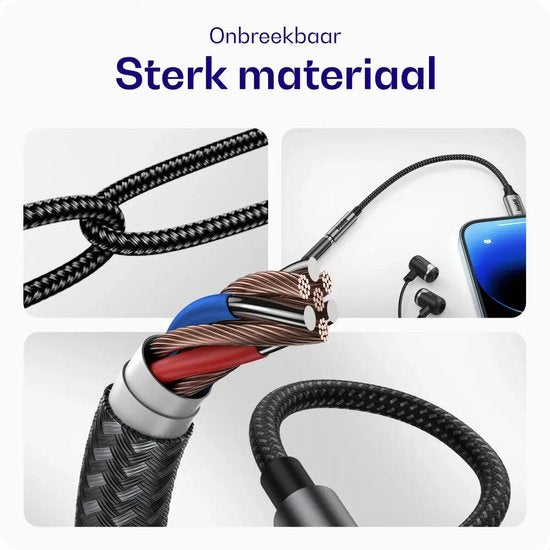 Buddi Ease | 3.5mm Headset Jack naar USB-C Adapter | USB - C naar Aux | Aux Audio Kabel | DAC Chip | Verloopstuk Koptelefoon en Oortjes | Koppelstuk | Tussenstuk | Converter | 16Bit/48kHz | Zwart