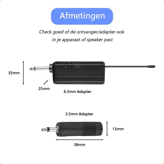 Tech Essentials Draadloze Microfoon - 2 Stuks - USB-C Ontvanger - Karaoke - ASMR - Studio - Geschikt Voor Partybox - 3.5-6.3mm Jack