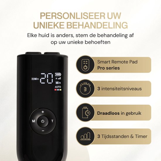Maxi Meilleur® Pro Series full set - led masker & decolleté lichttherapie – uw verbeterde anti aging routine met lichttechnologie - Red Light Therapy (rood & infrarood licht) - LED Gezichtsmasker & Decolleté Black