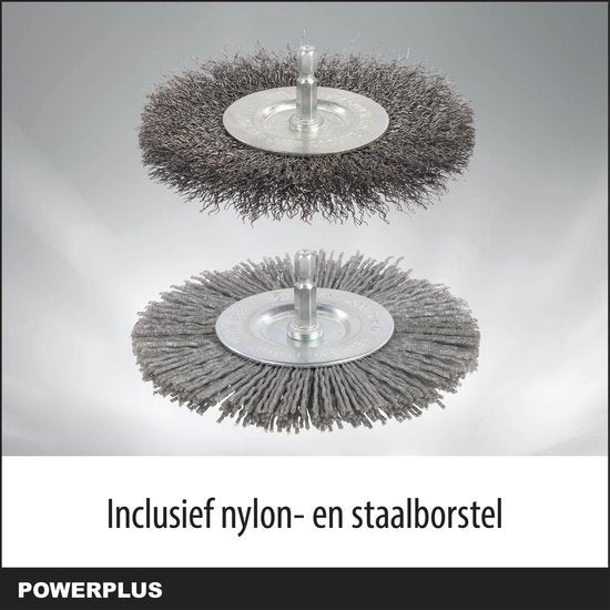 Powerplus Telescopische Elektrische Onkruidverwijderaar - met Nylon en Staal borstel, tuingereedschap voor onkruidbestrijding