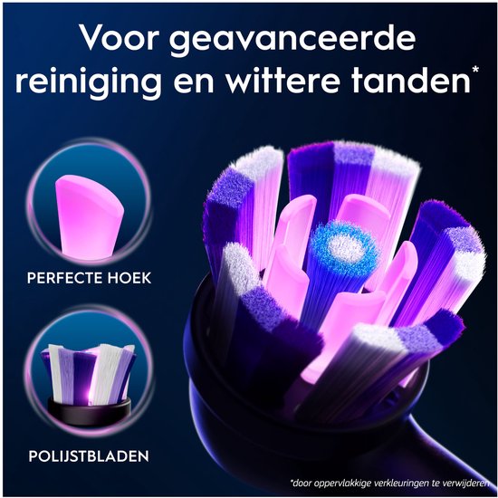 Oral-B iO Series Radiant White Zwart - 8 Stuks