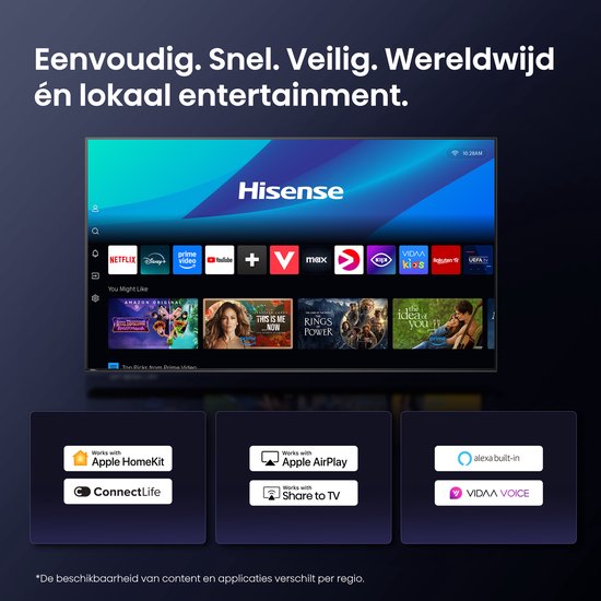 Hisense 55E7Q PRO - 55 inch - 4K QLED - 144hz - 2025 - Smart TV